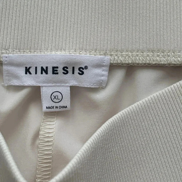 Kinesis High Waisted Athletic Shorts Birch Ivory Women’s Large NWT - Picture 8 of 9
